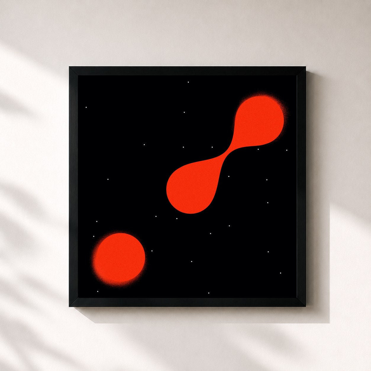 #noir Tableau carré de l'album PLANET'S MAD de Baauer, cadre noir 32x32 cm
