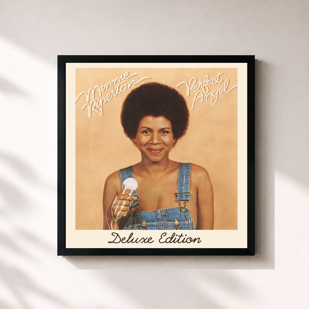 #noir Tableau carré de l'album Perfect Angel (Deluxe Edition) de Minnie Riperton, cadre noir 32x32 cm