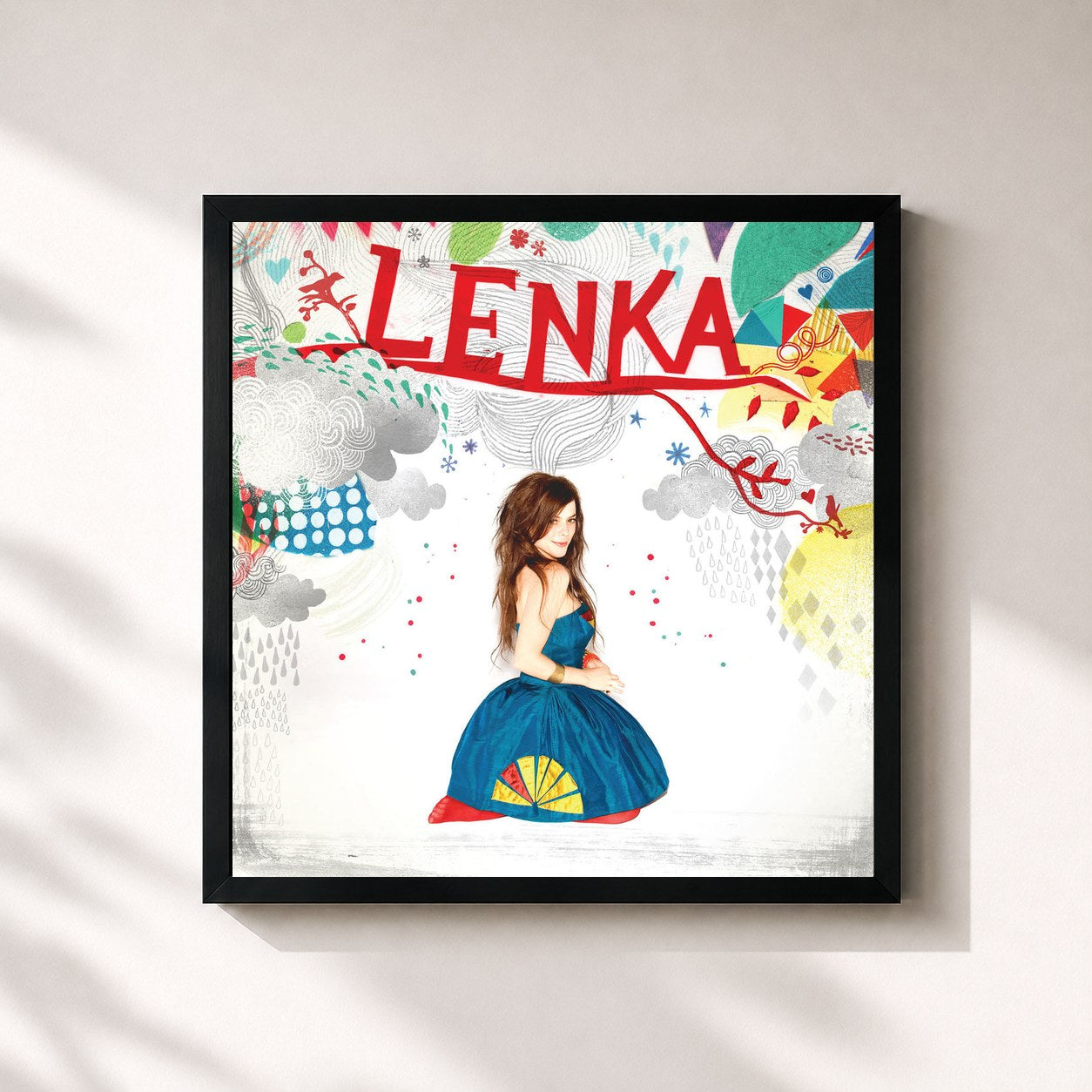 #noir Tableau carré de l'album Lenka (Expanded Edition) de Lenka, cadre noir 32x32 cm