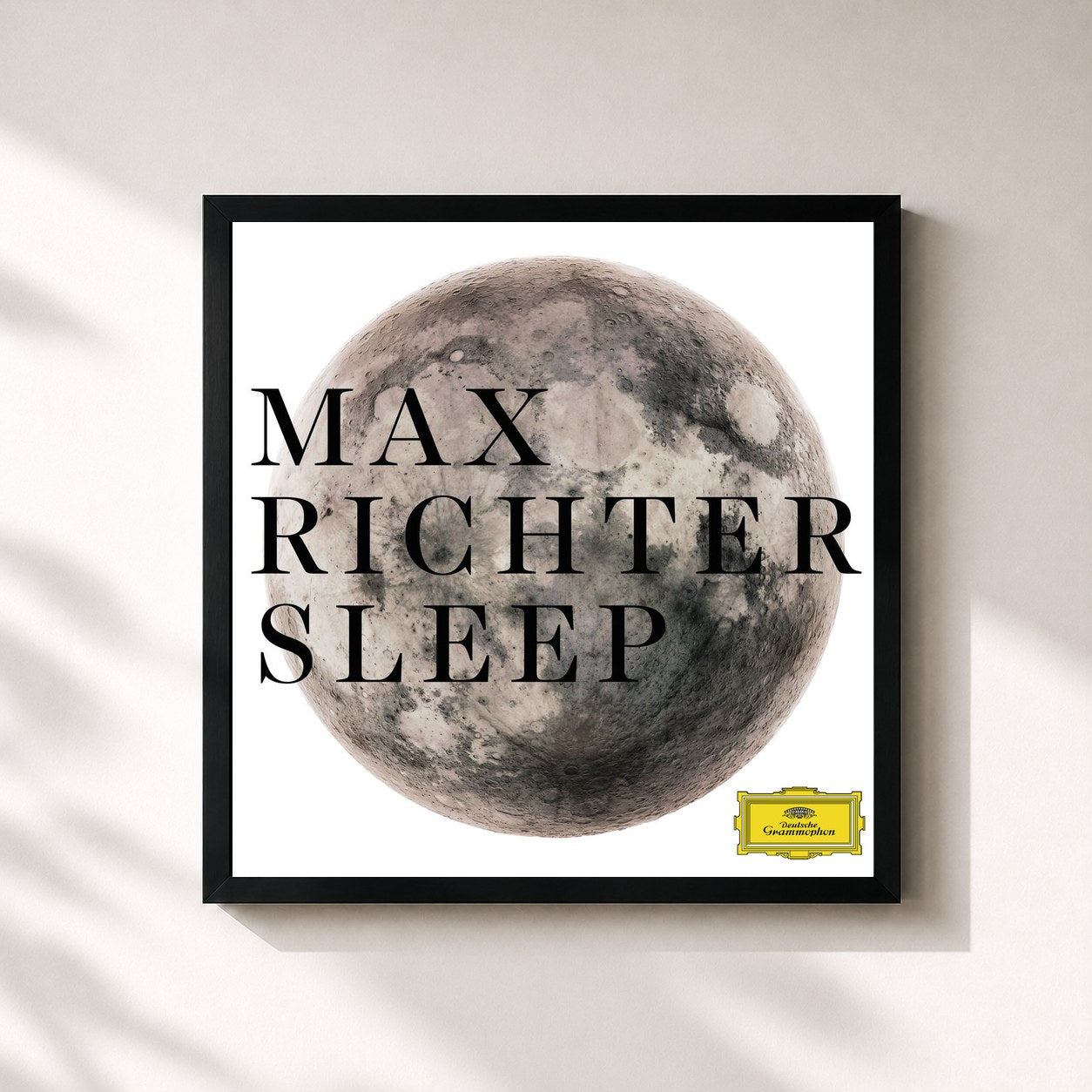 #noir Tableau carré de l'album Sleep de Max Richter, cadre noir 32x32 cm