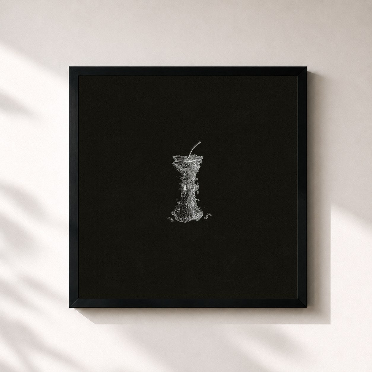 #noir Tableau carré de l'album MELA MARCIA de chiello, cadre noir 32x32 cm