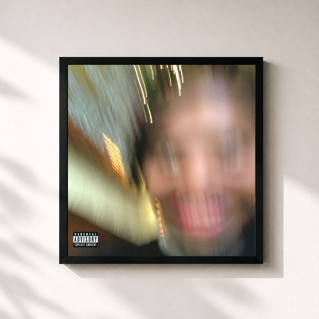 #noir Tableau carré de l'album Some Rap Songs de Earl Sweatshirt, cadre noir 32x32 cm