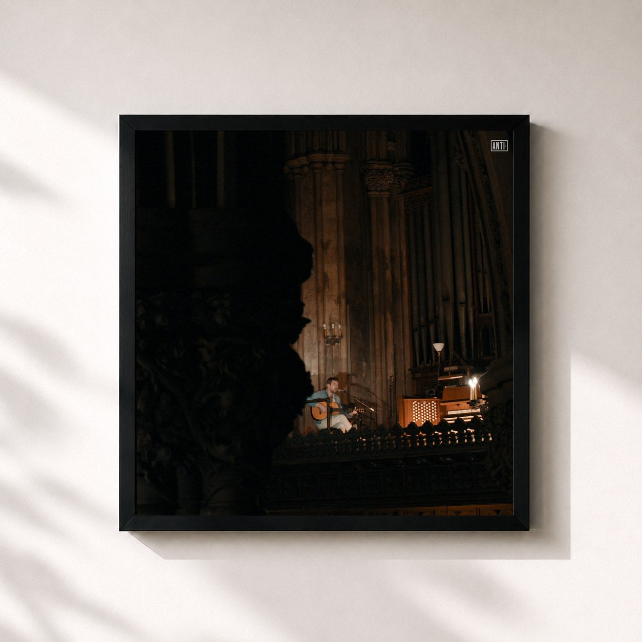 #noir Tableau carré de l'album A Very Lonely Solstice de Fleet Foxes, cadre noir 32x32 cm