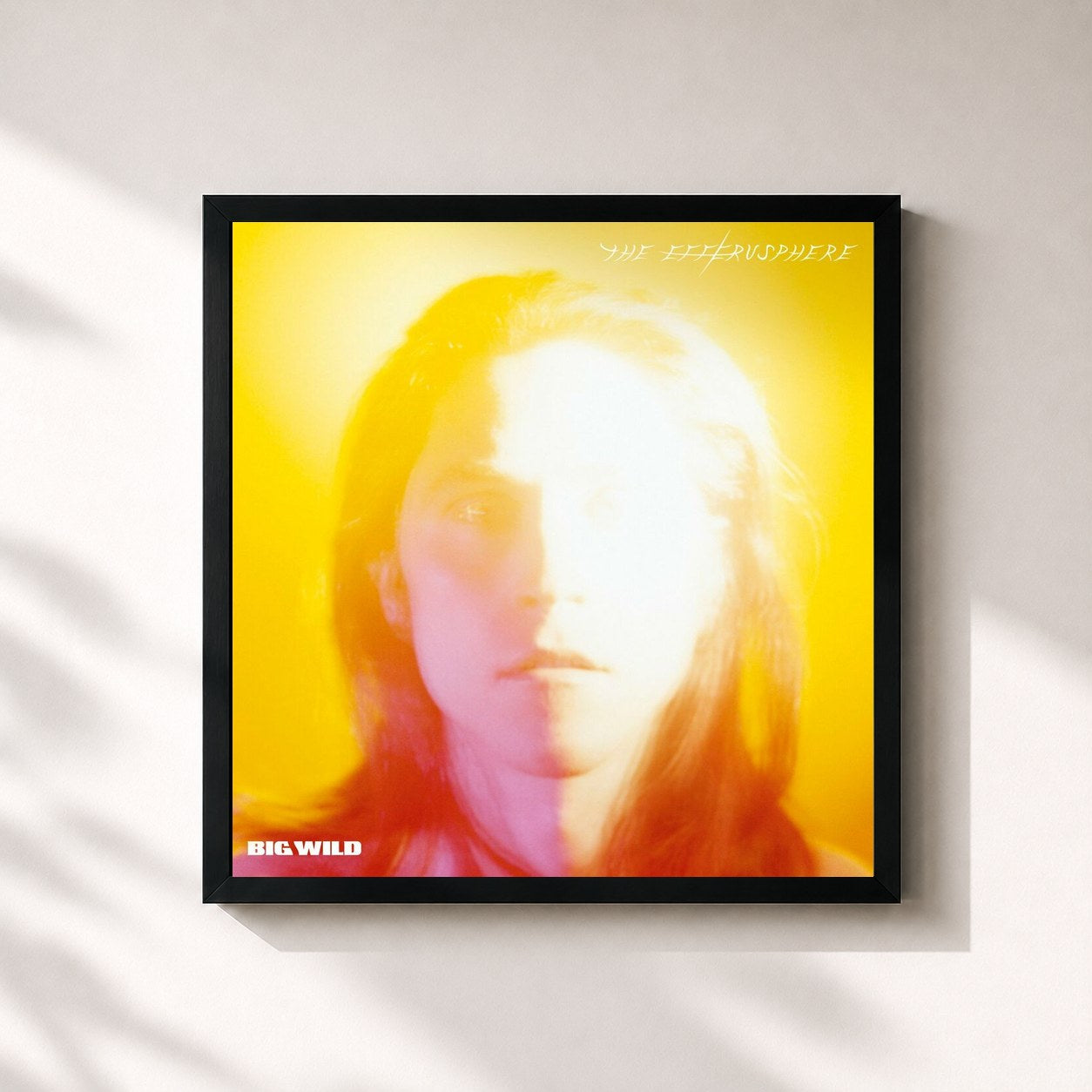 #noir Tableau carré de l'album The Efferusphere de Big Wild, cadre noir 32x32 cm