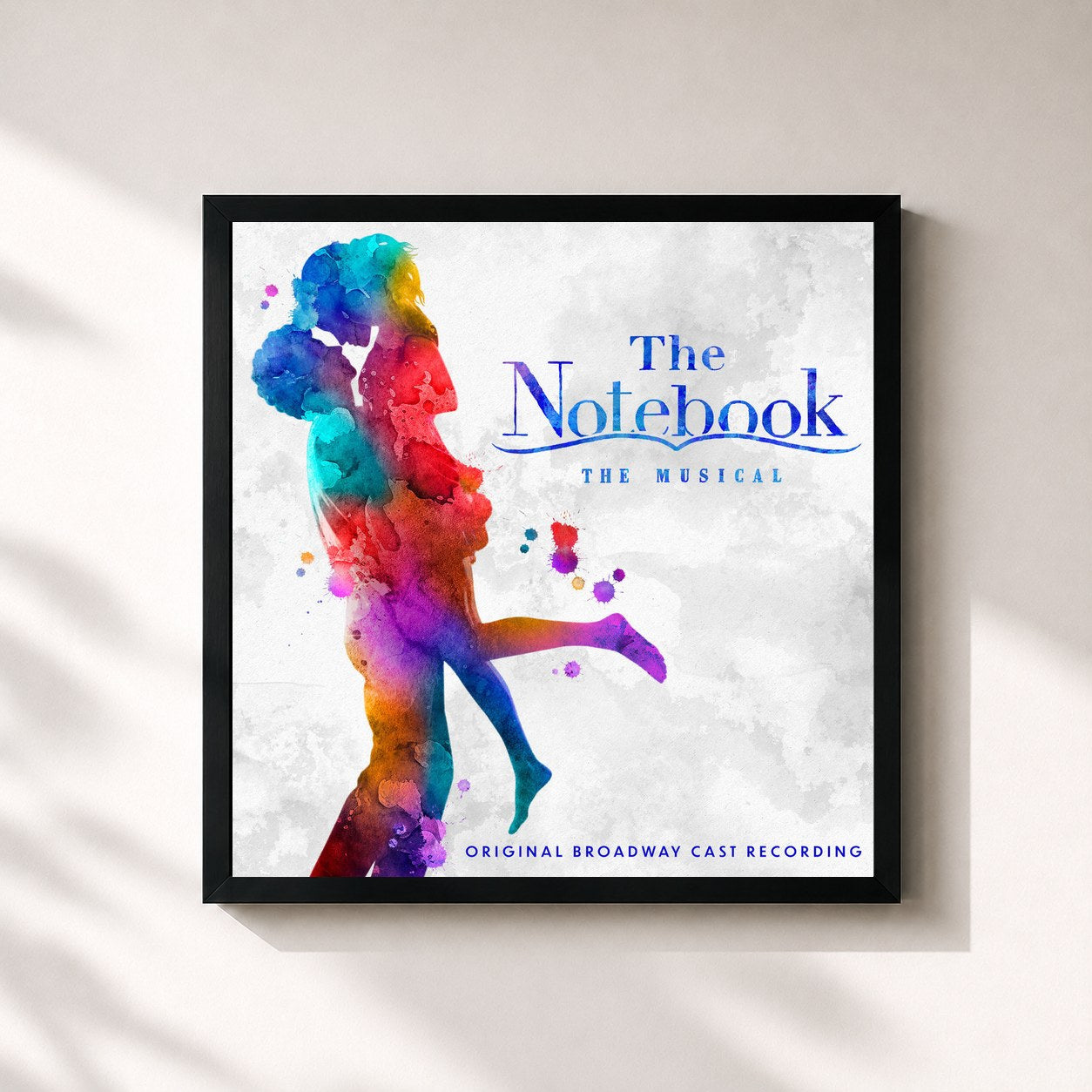 #noir Tableau carré de l'album The Notebook (Original Broadway Cast Recording) de Ingrid Michaelson, cadre noir 32x32 cm