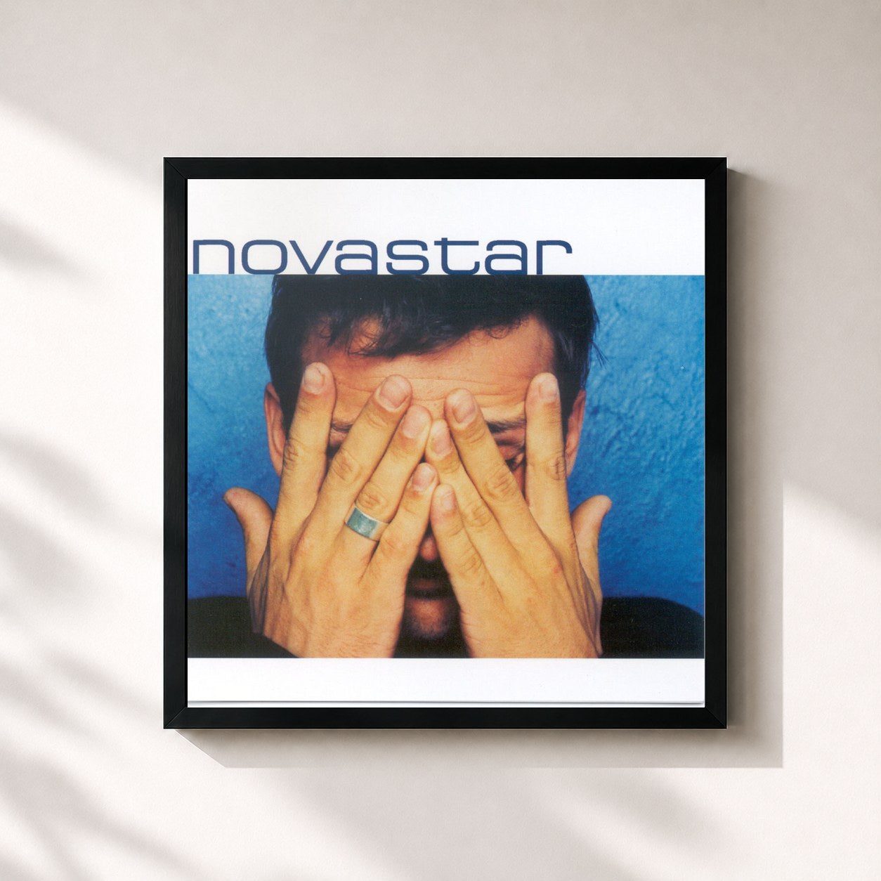 #noir Tableau carré de l'album Novastar de Novastar, cadre noir 32x32 cm