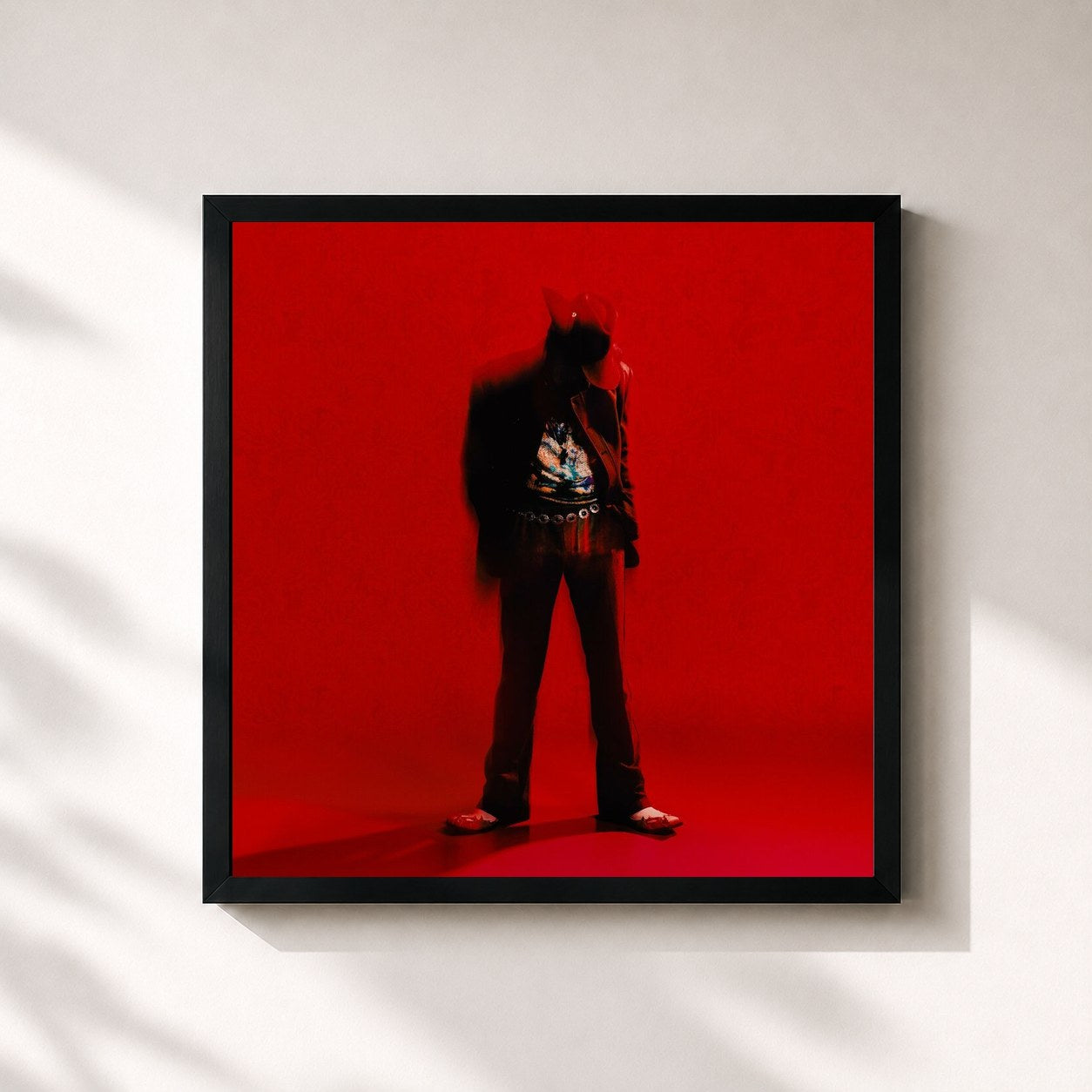 #noir Tableau carré de l'album Moodswings In To Order de DPR IAN, cadre noir 32x32 cm