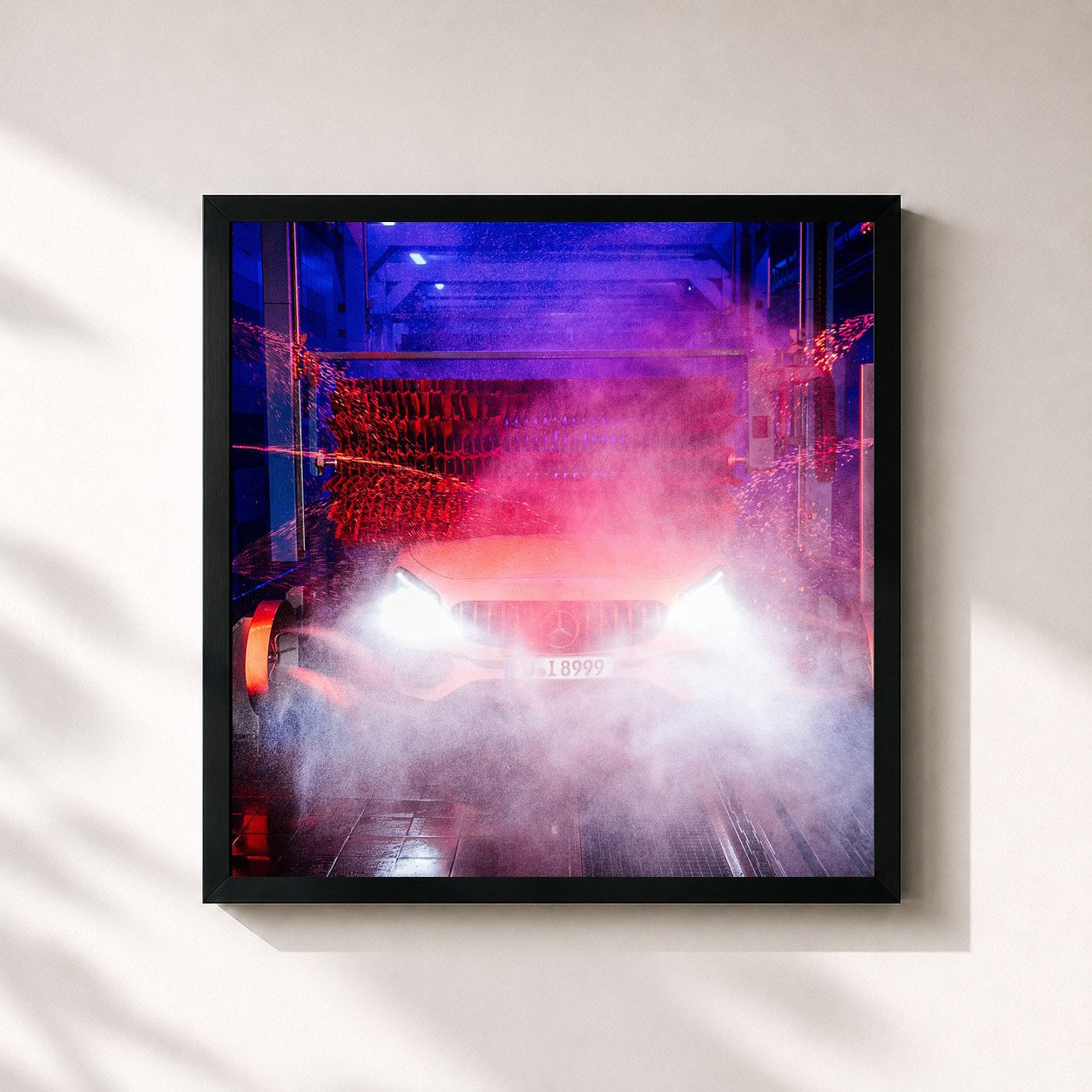 #noir Tableau carré de l'album ATLANTIS (INSTRUMENTAL) de Fler, cadre noir 32x32 cm