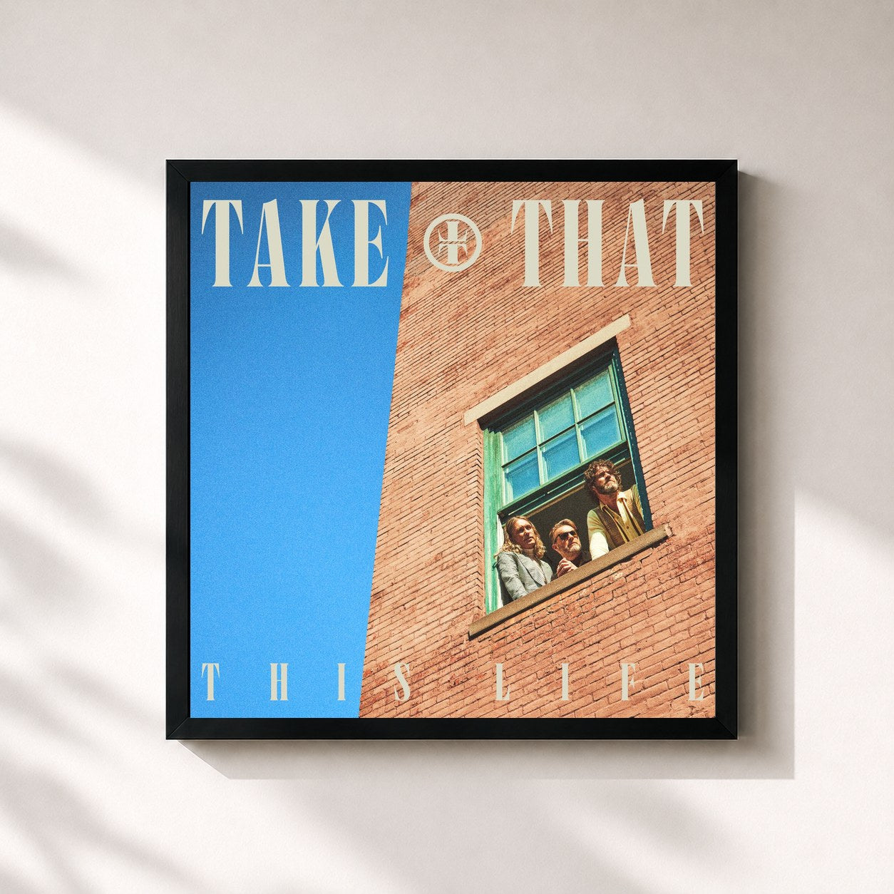 #noir Tableau carré de l'album This Life de Take That, cadre noir 32x32 cm