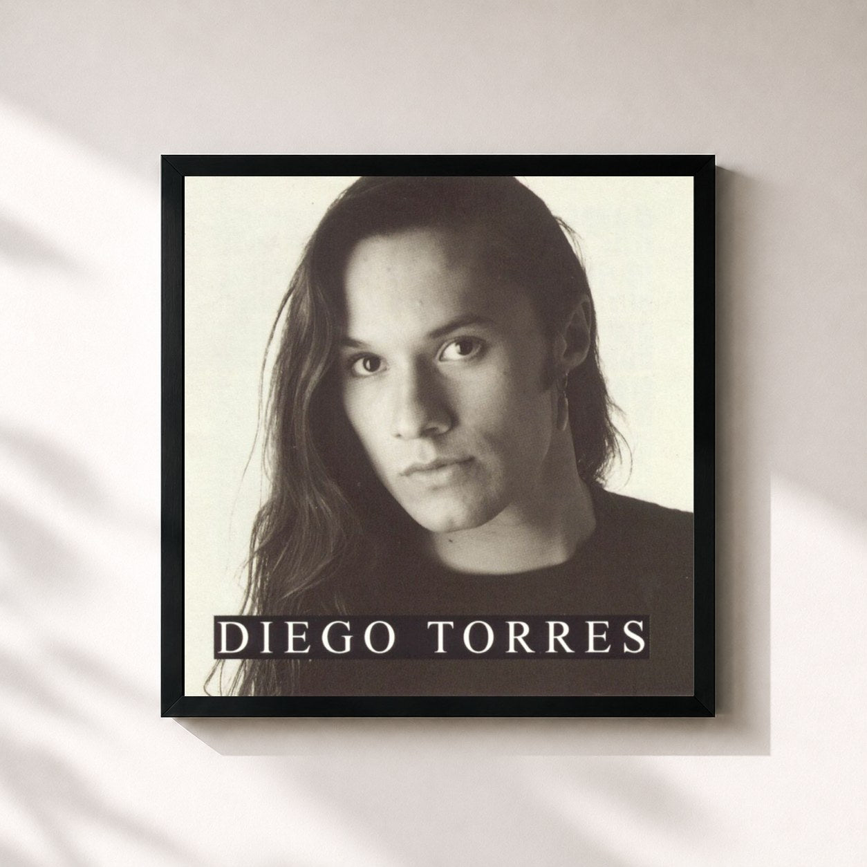 #noir Tableau carré de l'album Diego Torres de Diego Torres, cadre noir 32x32 cm