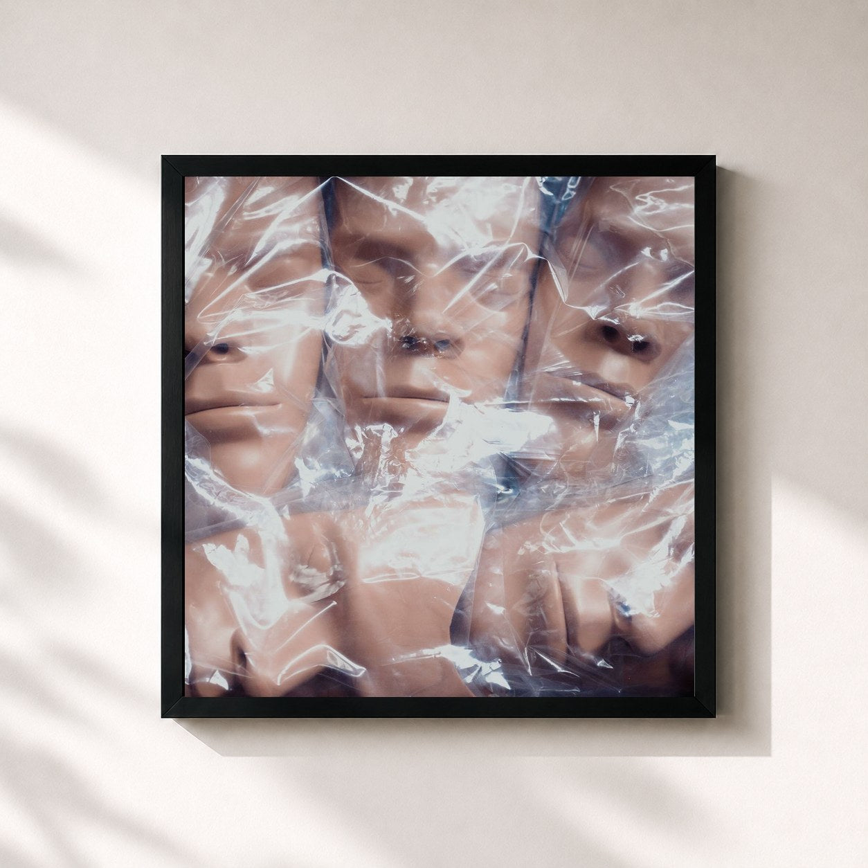 #noir Tableau carré de l'album Overdose de Disarstar, cadre noir 32x32 cm