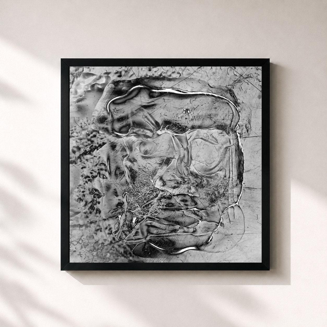 #noir Tableau carré de l'album The Anteroom de How to dress well, cadre noir 32x32 cm
