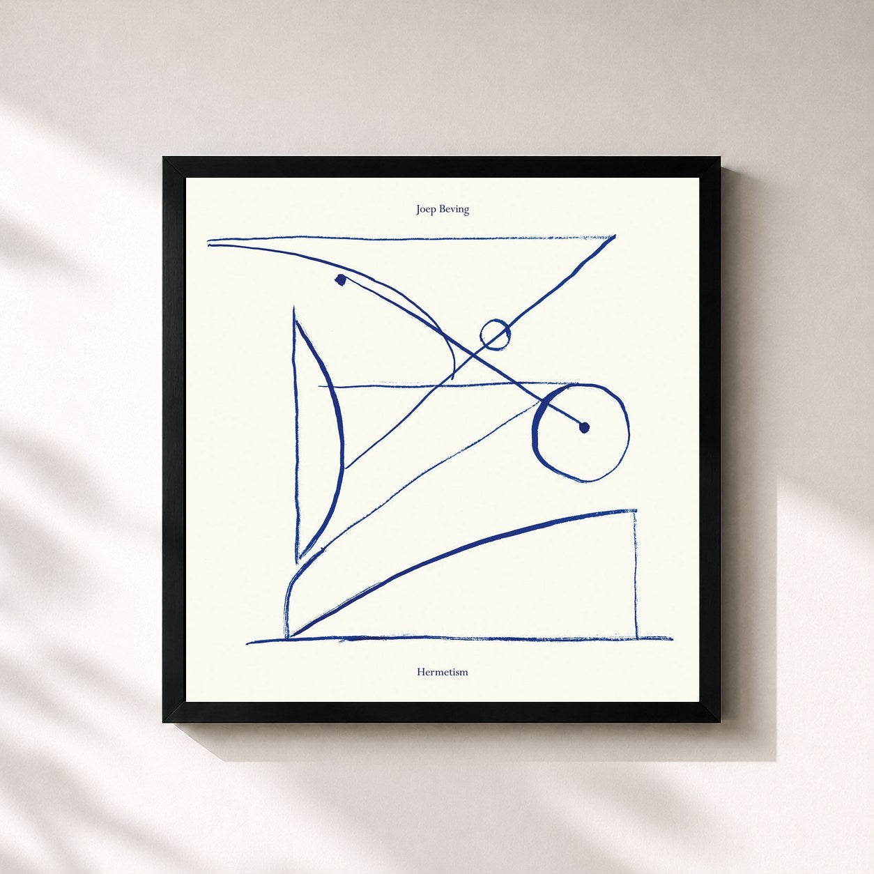 #noir Tableau carré de l'album Hermetism de Joep Beving, cadre noir 32x32 cm
