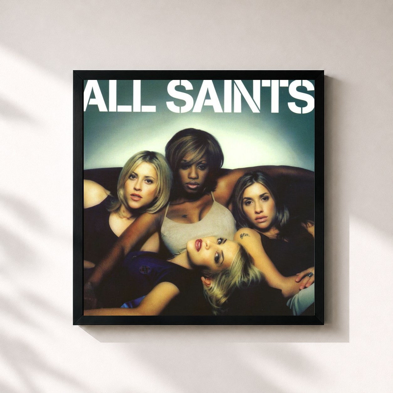 #noir Tableau carré de l'album All Saints de All Saints, cadre noir 32x32 cm