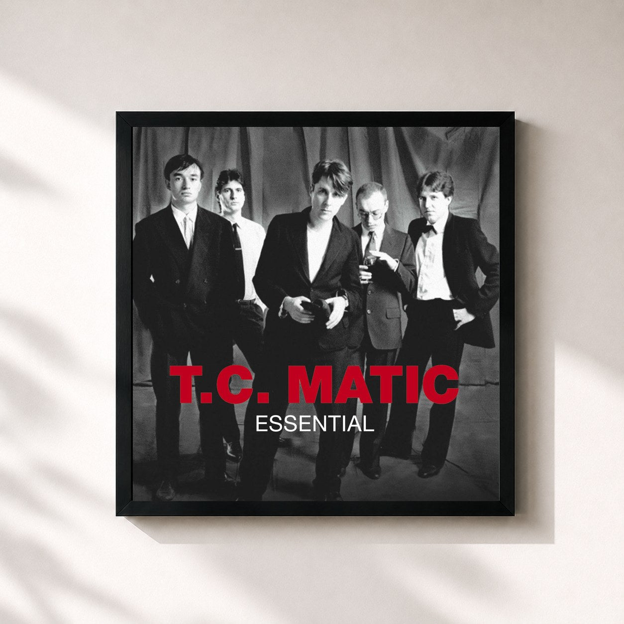 #noir Tableau carré de l'album Essential de TC Matic, cadre noir 32x32 cm