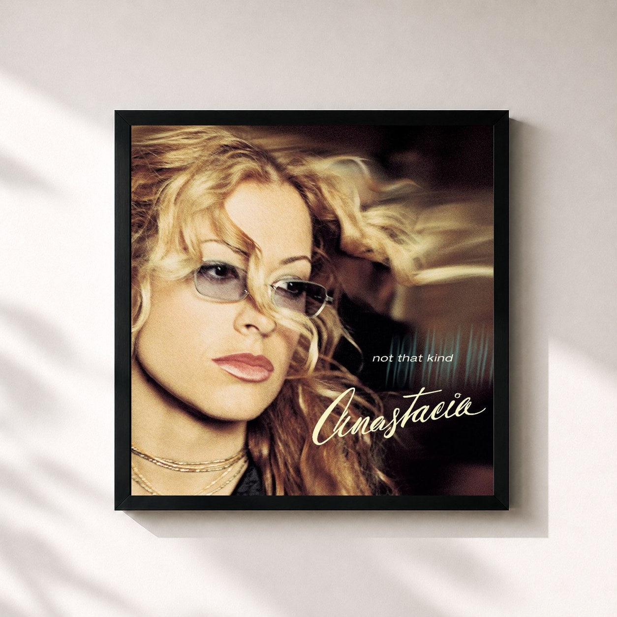 #noir Tableau carré de l'album Not That Kind de Anastacia, cadre noir 32x32 cm