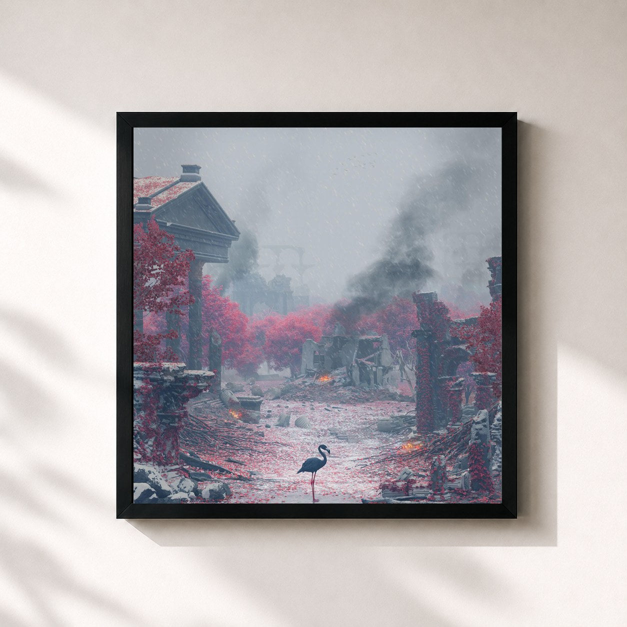 #noir Tableau carré de l'album Even In Arcadia (Instrumental) de Sleep Token, cadre noir 32x32 cm