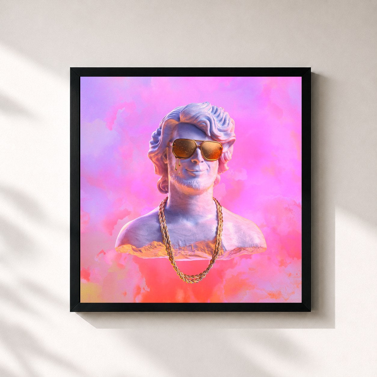 #noir Tableau carré de l'album Gasanova de Yung Gravy, cadre noir 32x32 cm