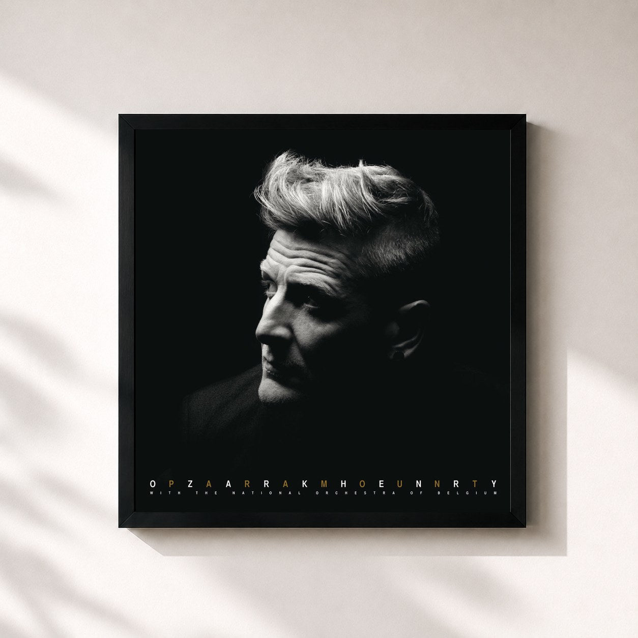 #noir Tableau carré de l'album Paramount de Ozark Henry, cadre noir 32x32 cm