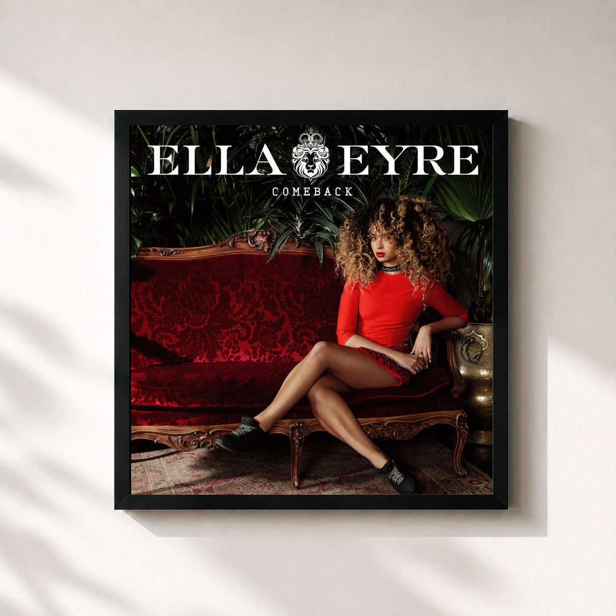 #noir Tableau carré de l'album Comeback (EP) de Ella Eyre, cadre noir 32x32 cm