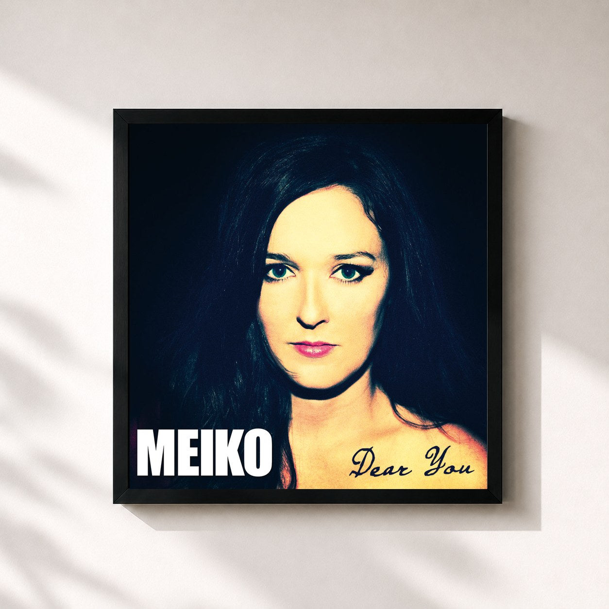 #noir Tableau carré de l'album Dear You de Meiko, cadre noir 32x32 cm