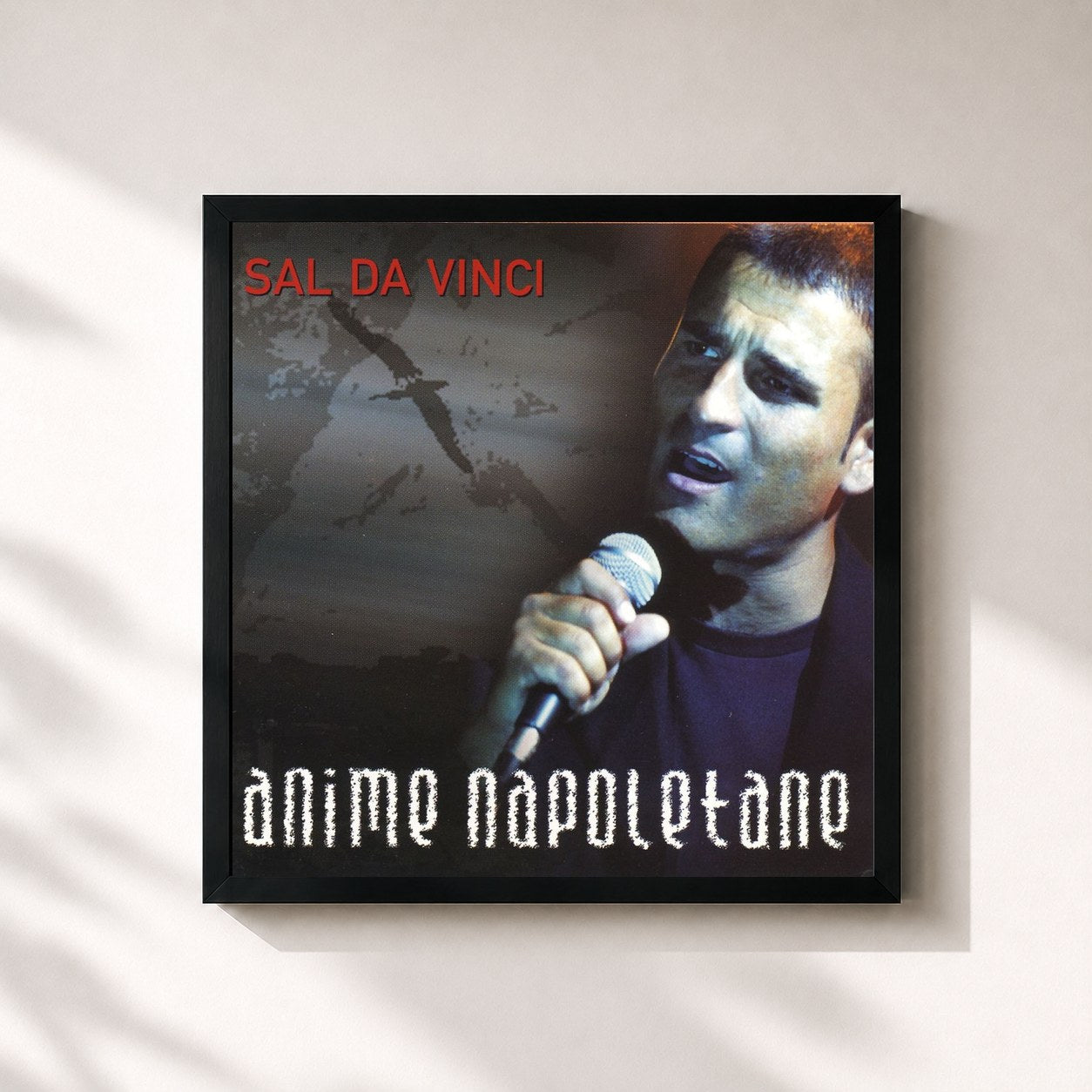 #noir Tableau carré de l'album Anime napoletane de Sal Da Vinci, cadre noir 32x32 cm