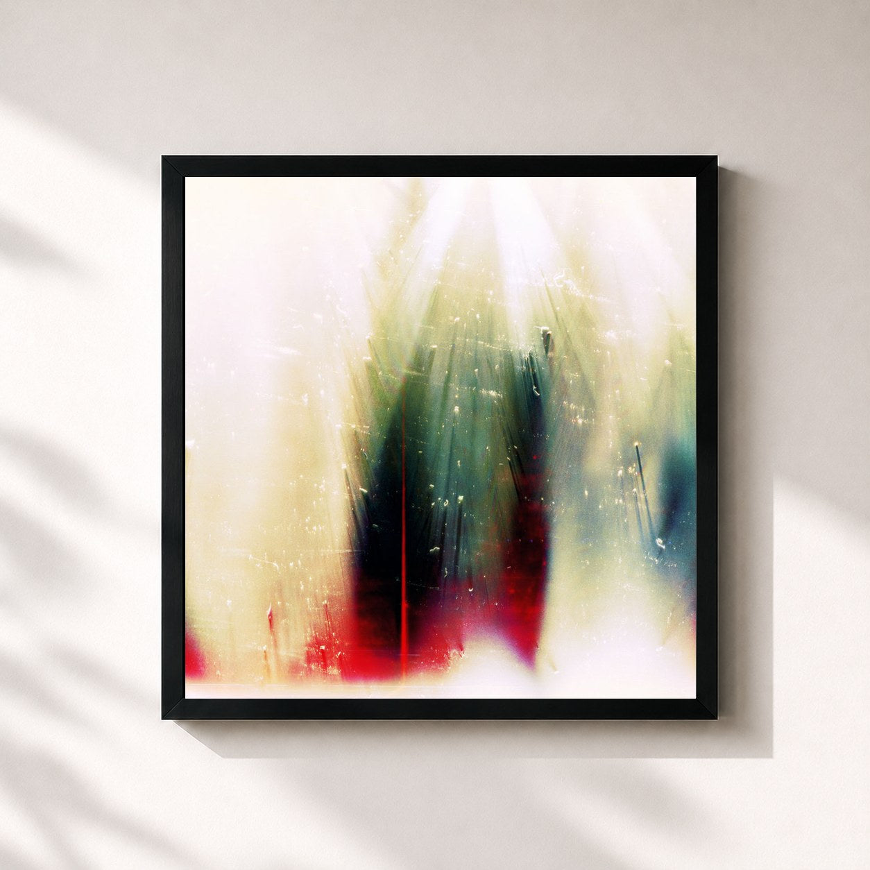 #noir Tableau carré de l'album Future Weather de The War On Drugs, cadre noir 32x32 cm