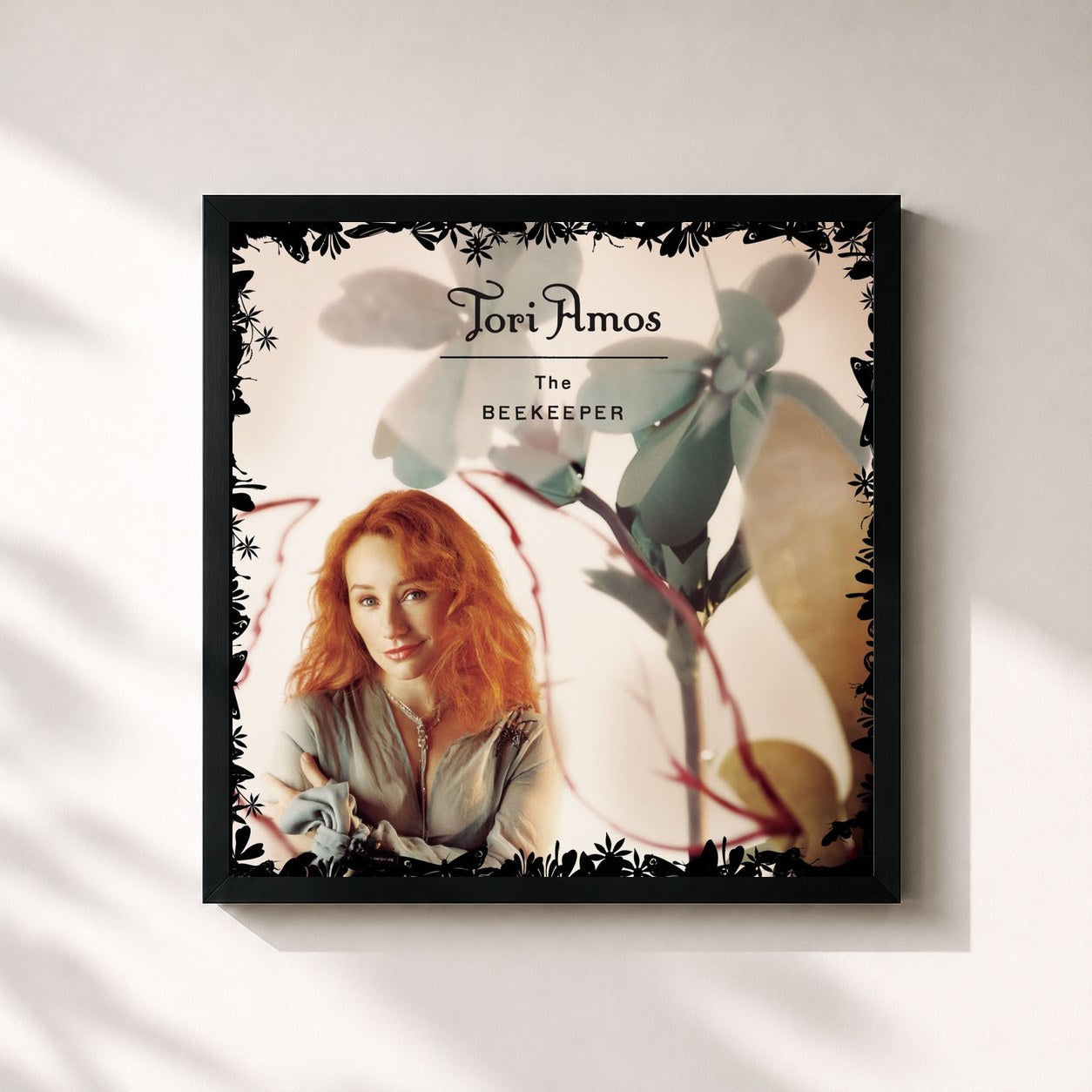 #noir Tableau carré de l'album The Beekeeper de Tori Amos, cadre noir 32x32 cm