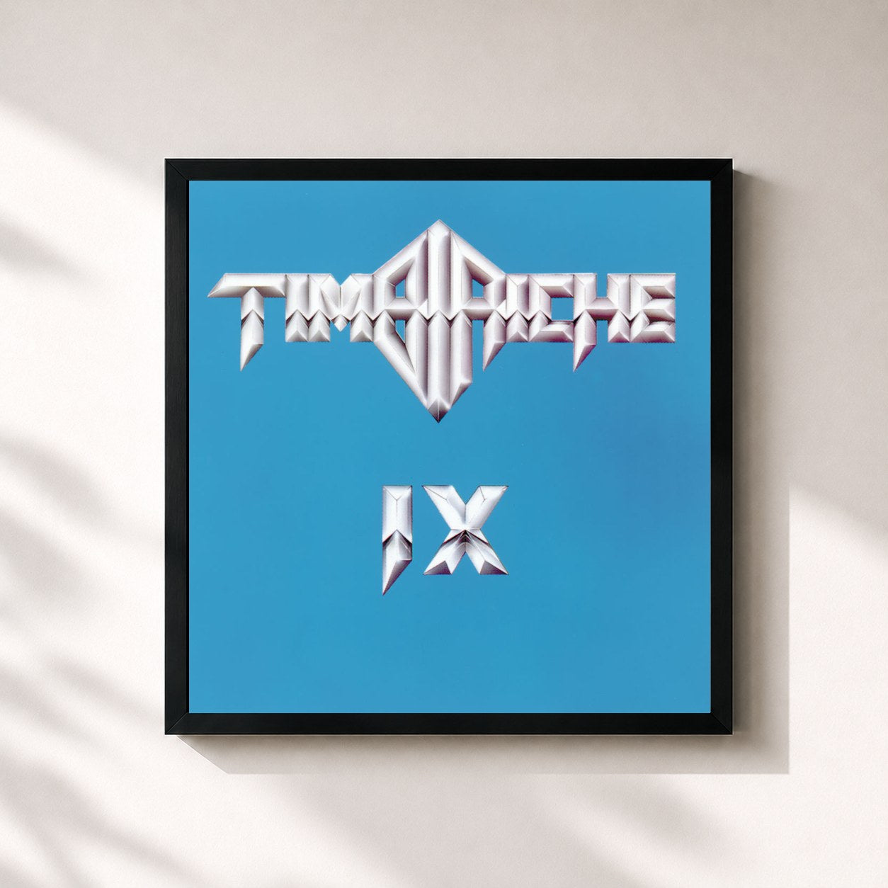 #noir Tableau carré de l'album Timbiriche 9 de Timbiriche, cadre noir 32x32 cm