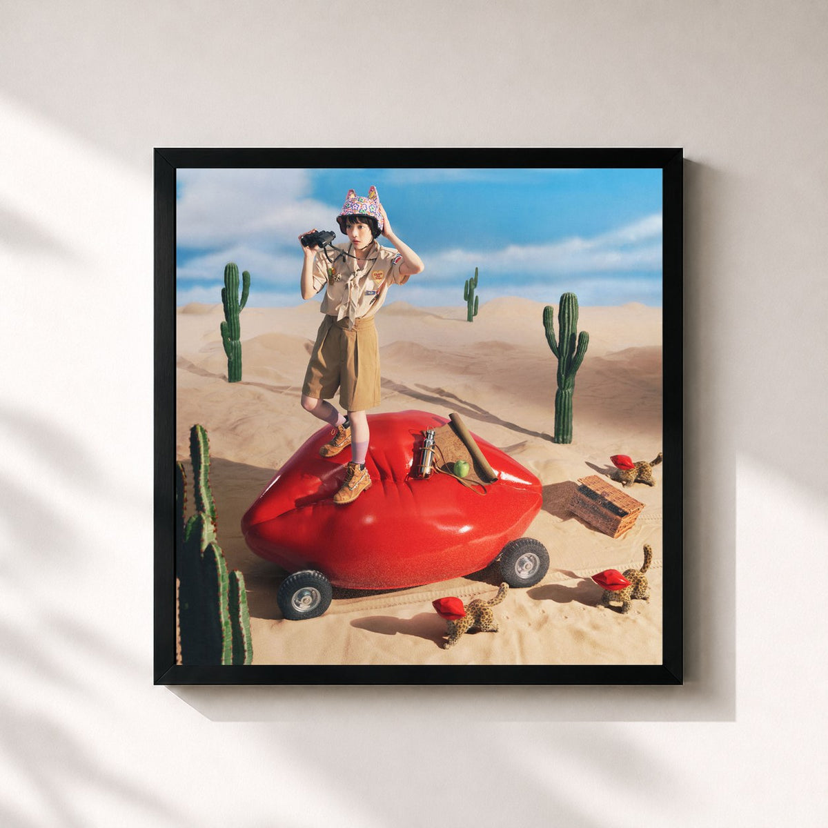 #noir Tableau carré de l'album AIMYON BEST ALBUM - Chase the Lips! - de aimyon, cadre noir 32x32 cm