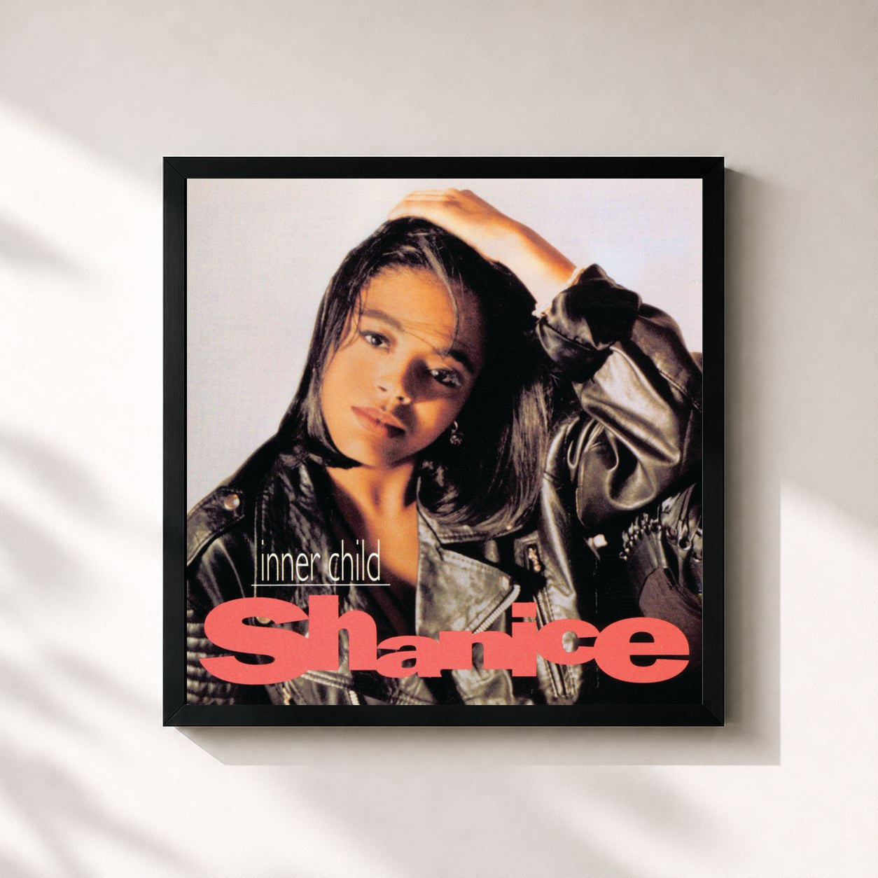 #noir Tableau carré de l'album Inner Child de Shanice, cadre noir 32x32 cm