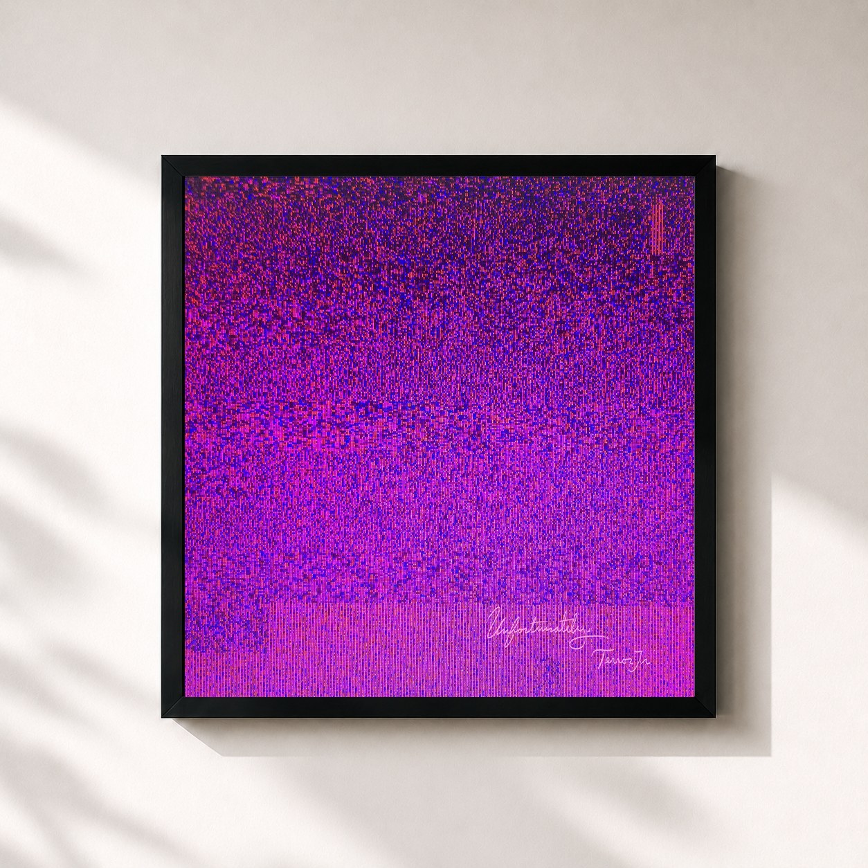 #noir Tableau carré de l'album Unfortunately, Terror Jr de Terror Jr, cadre noir 32x32 cm