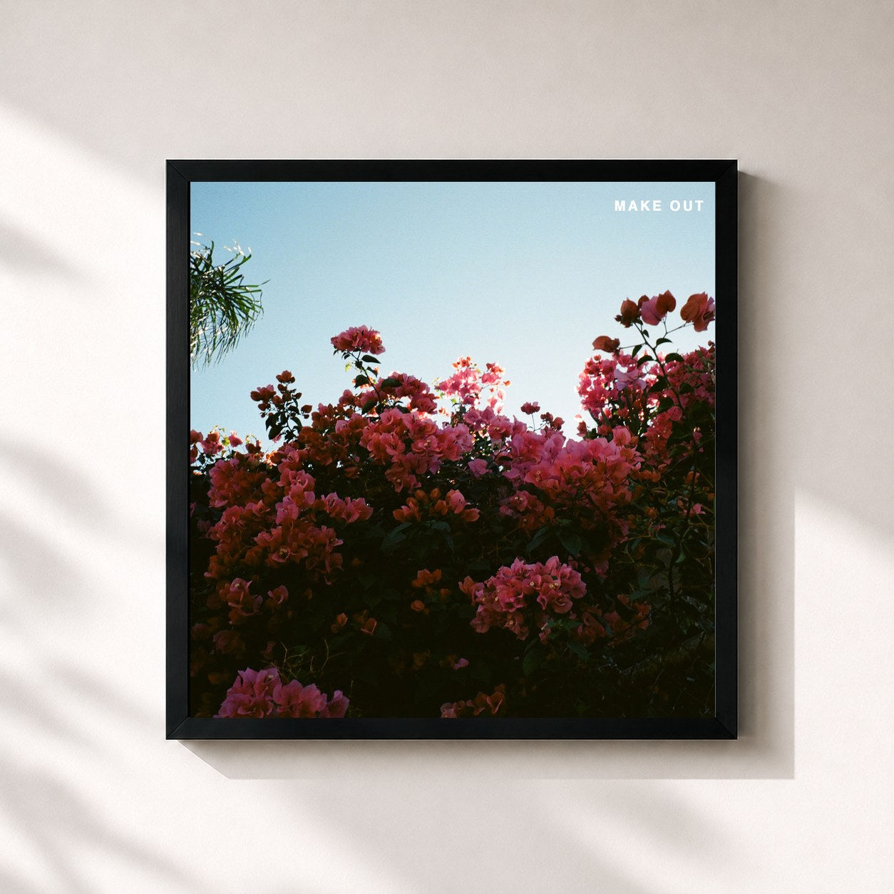 #noir Tableau carré de l'album Make Out de LANY, cadre noir 32x32 cm