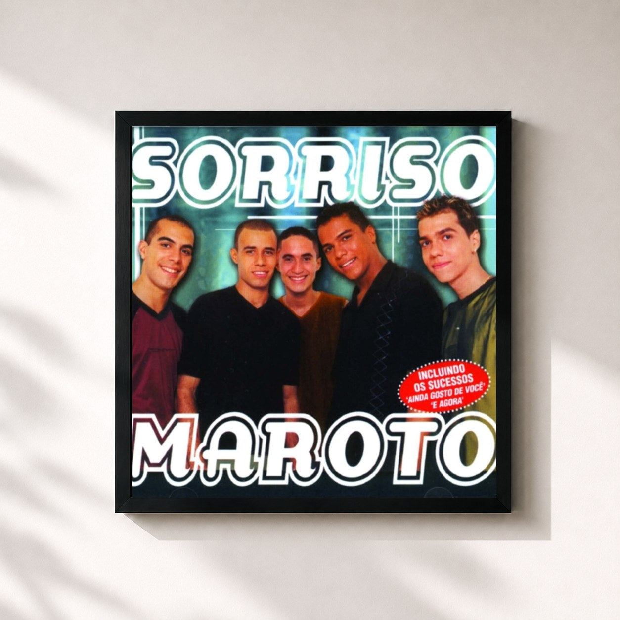 #noir Tableau carré de l'album Sorriso Maroto de Sorriso Maroto, cadre noir 32x32 cm