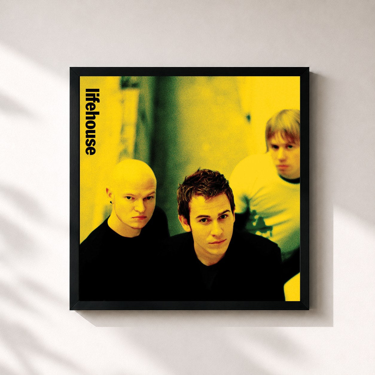 #noir Tableau carré de l'album Lifehouse de Lifehouse, cadre noir 32x32 cm