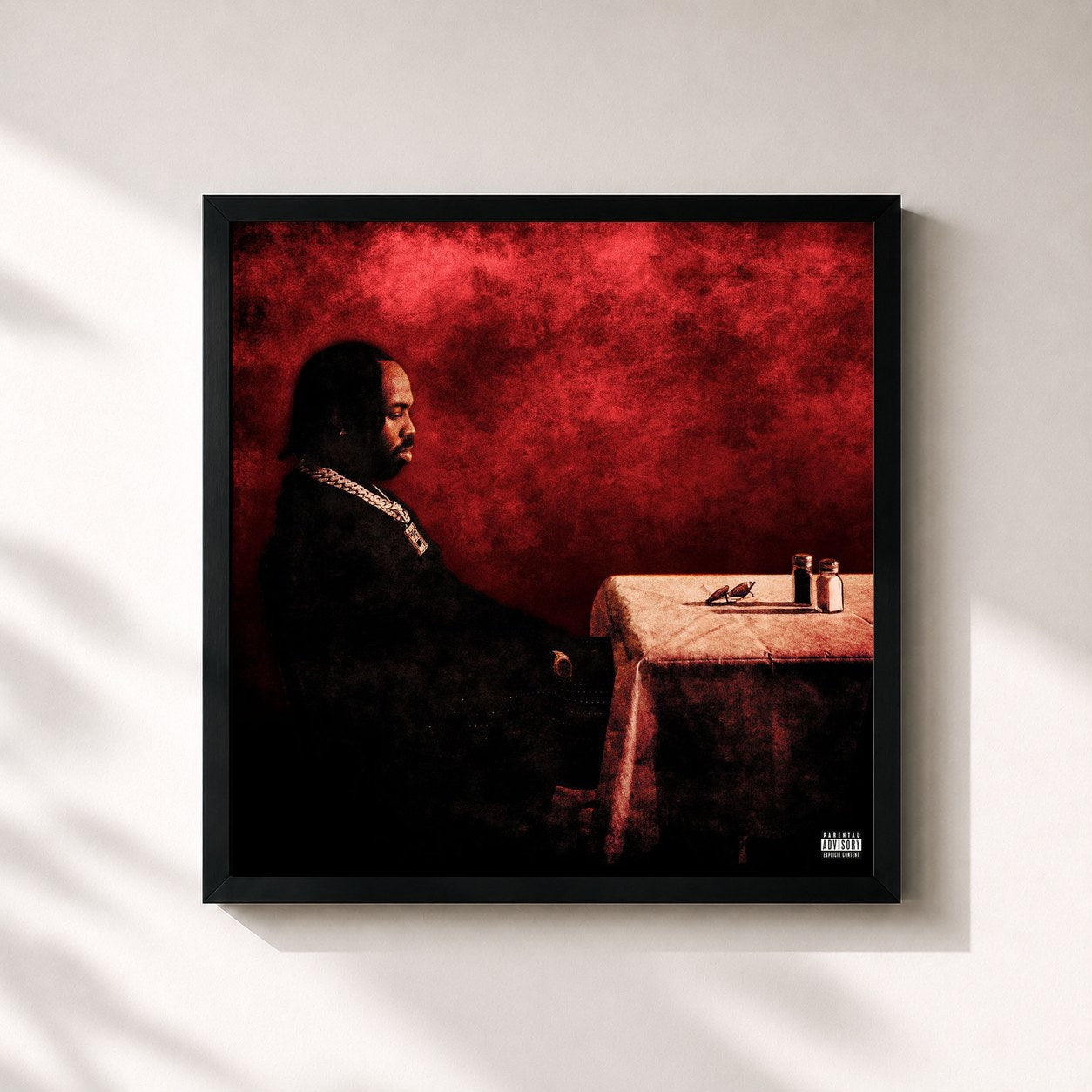 #noir Tableau carré de l'album I Aint Feeling You (Bonus Edition) de EST Gee, cadre noir 32x32 cm