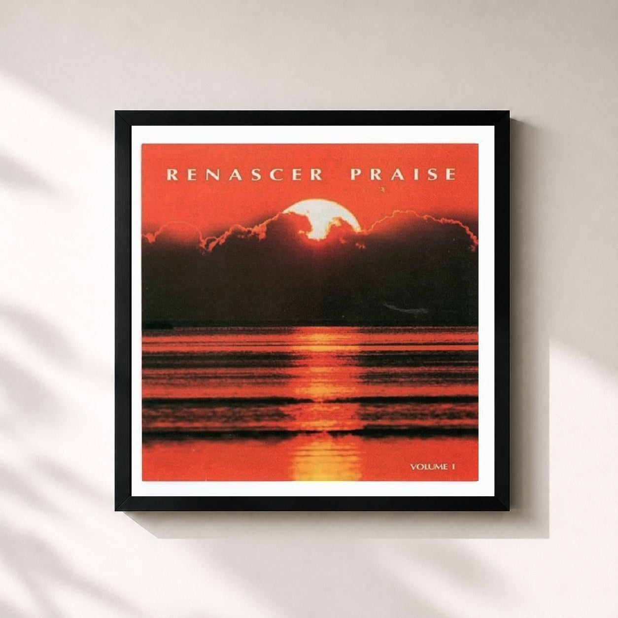 #noir Tableau carré de l'album Renascer Praise, Vol. 1 de Renascer Praise, cadre noir 32x32 cm