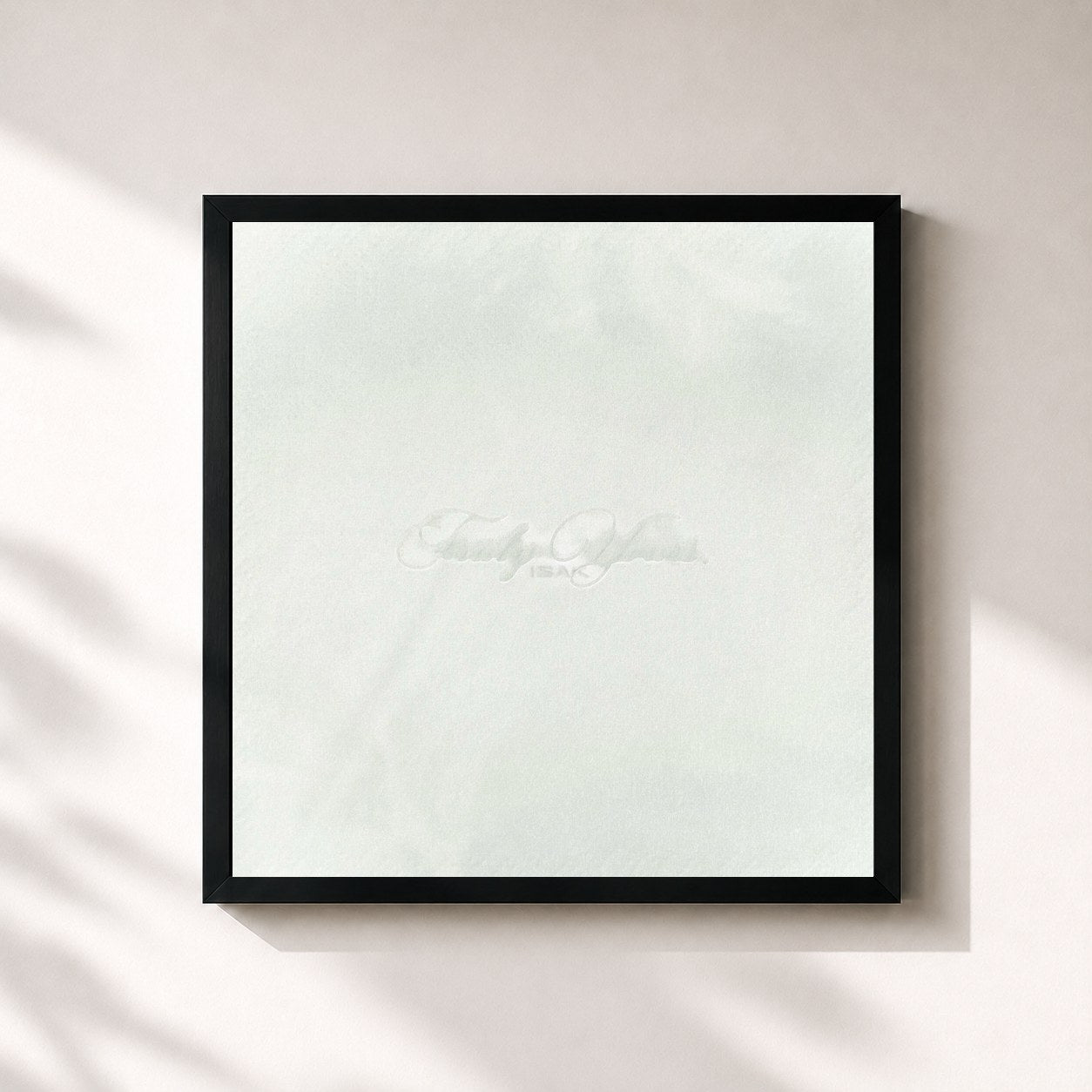 #noir Tableau carré de l'album Truly Yours, Isak de Isak Danielson, cadre noir 32x32 cm