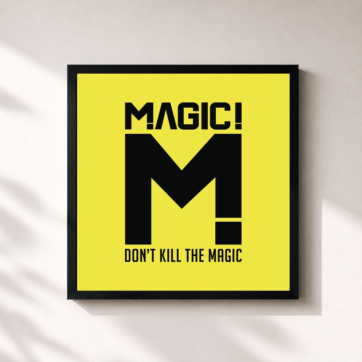 #noir Tableau carré de l'album Don't Kill the Magic de Magic!, cadre noir 32x32 cm