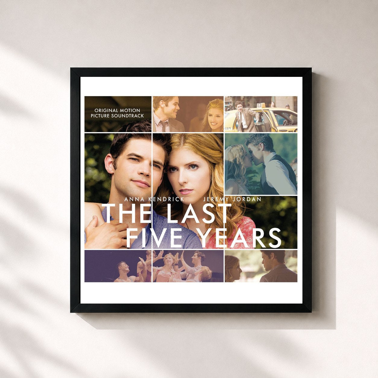 #noir Tableau carré de l'album The Last Five Years (Original Motion Picture Soundtrack) de Anna Kendrick, cadre noir 32x32 cm