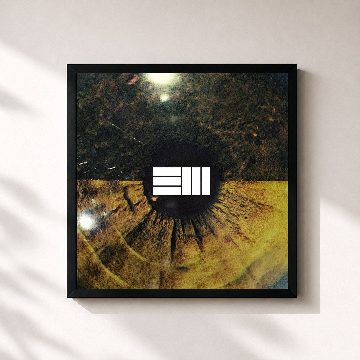 #noir Tableau carré de l'album Straight from Limbo de Russ, cadre noir 32x32 cm