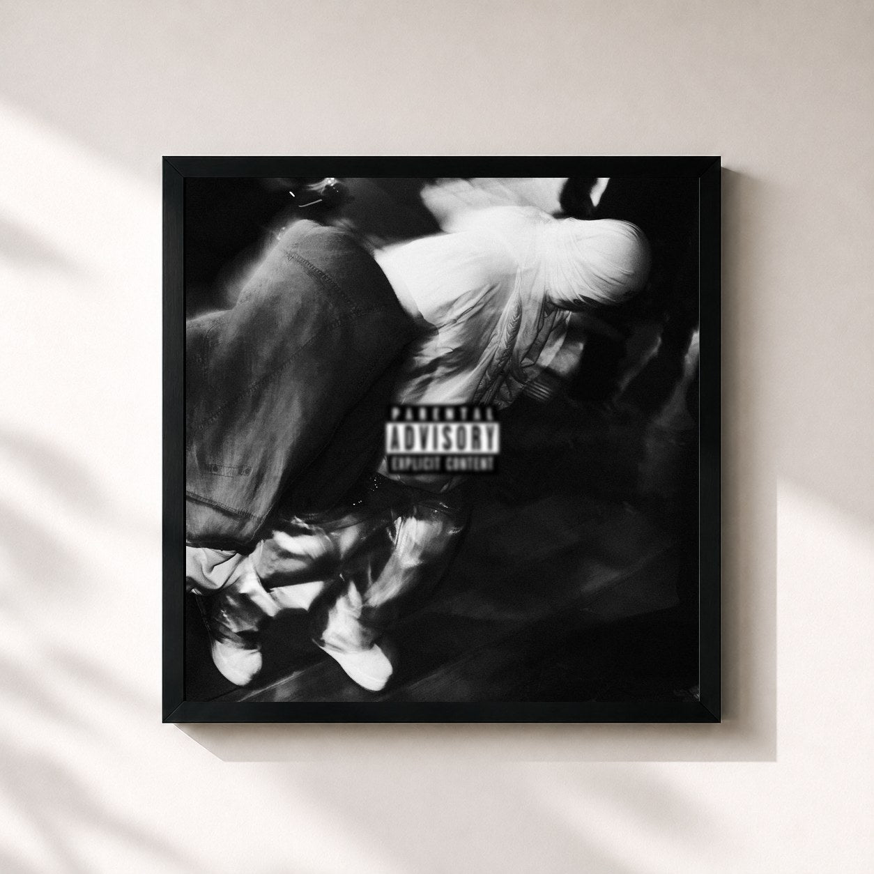 #noir Tableau carré de l'album K-FLIP+ de Sik-K, cadre noir 32x32 cm