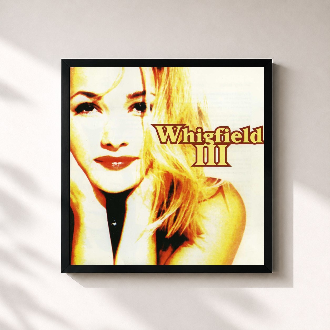 #noir Tableau carré de l'album Whigfield 3 de Whigfield, cadre noir 32x32 cm
