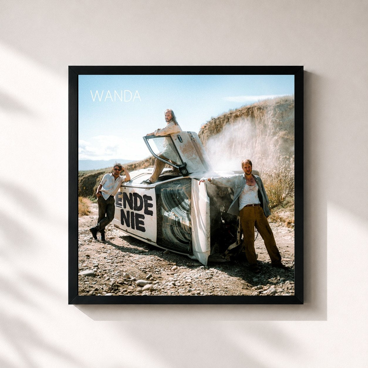 #noir Tableau carré de l'album Ende nie de Wanda, cadre noir 32x32 cm