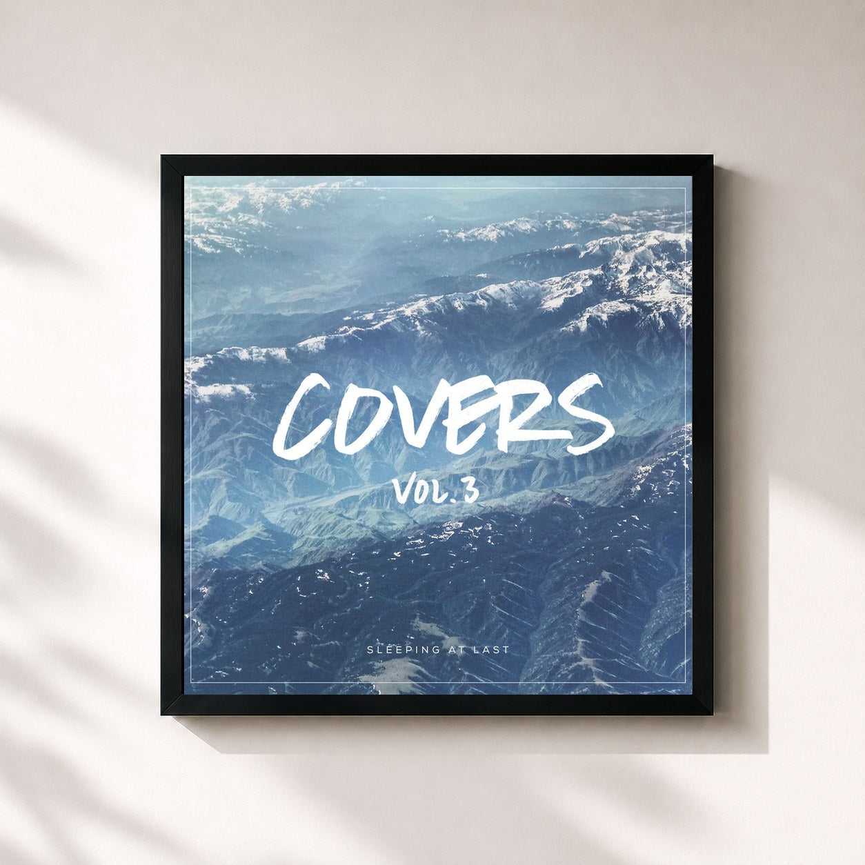 #noir Tableau carré de l'album Covers, Vol. 3 de Sleeping At Last, cadre noir 32x32 cm