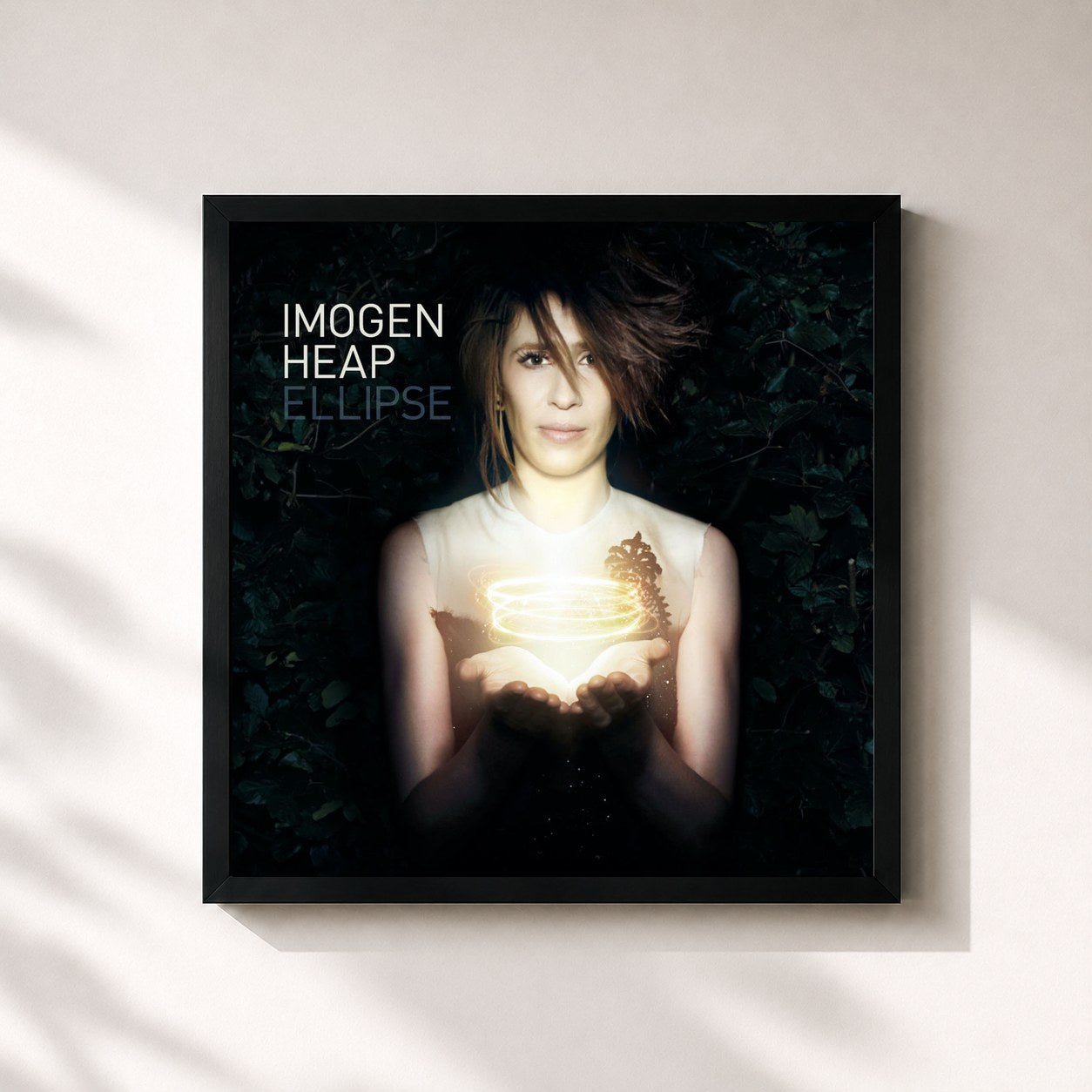#noir Tableau carré de l'album Ellipse (Deluxe Version) de Imogen Heap, cadre noir 32x32 cm