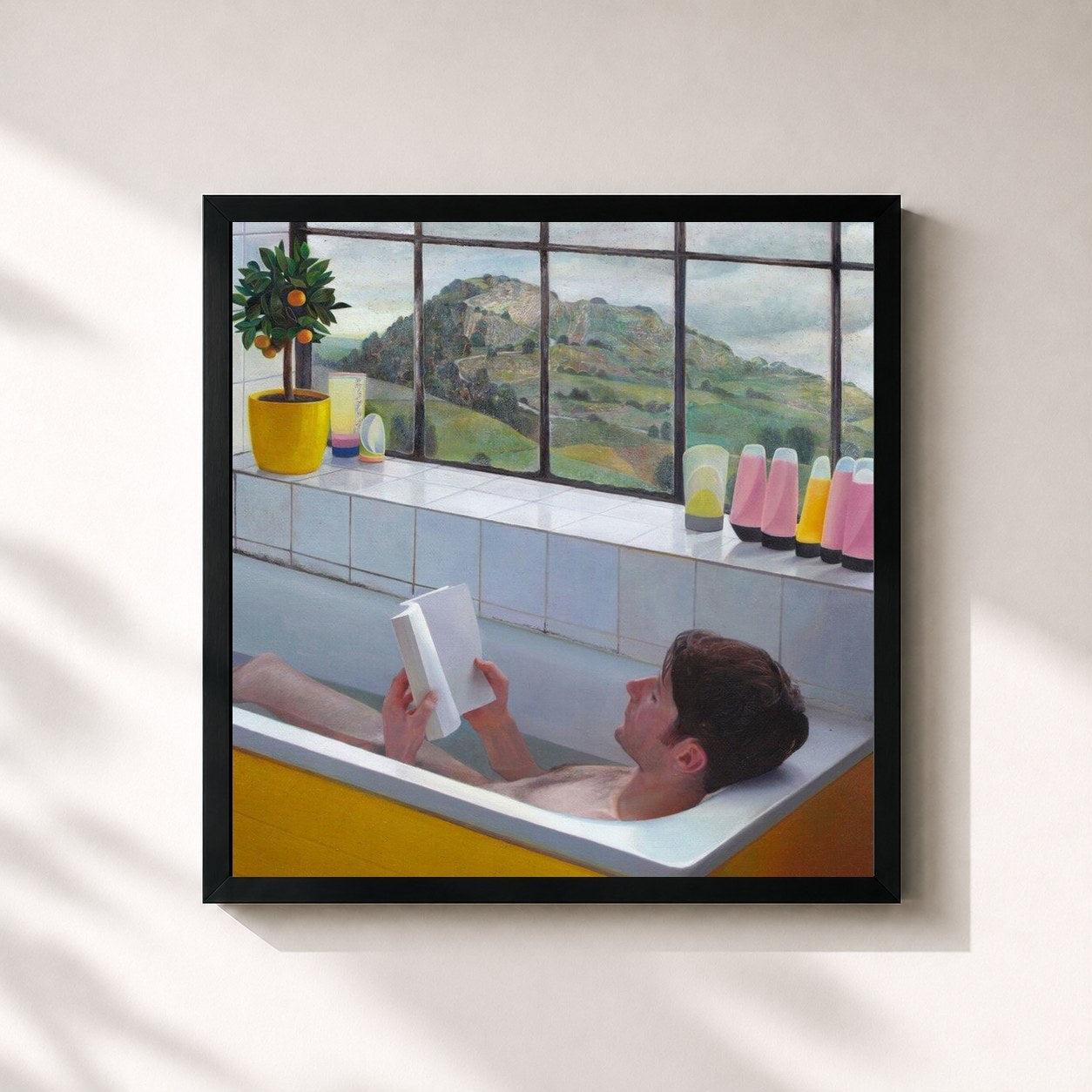 #noir Tableau carré de l'album Fenn de Tom Rosenthal, cadre noir 32x32 cm