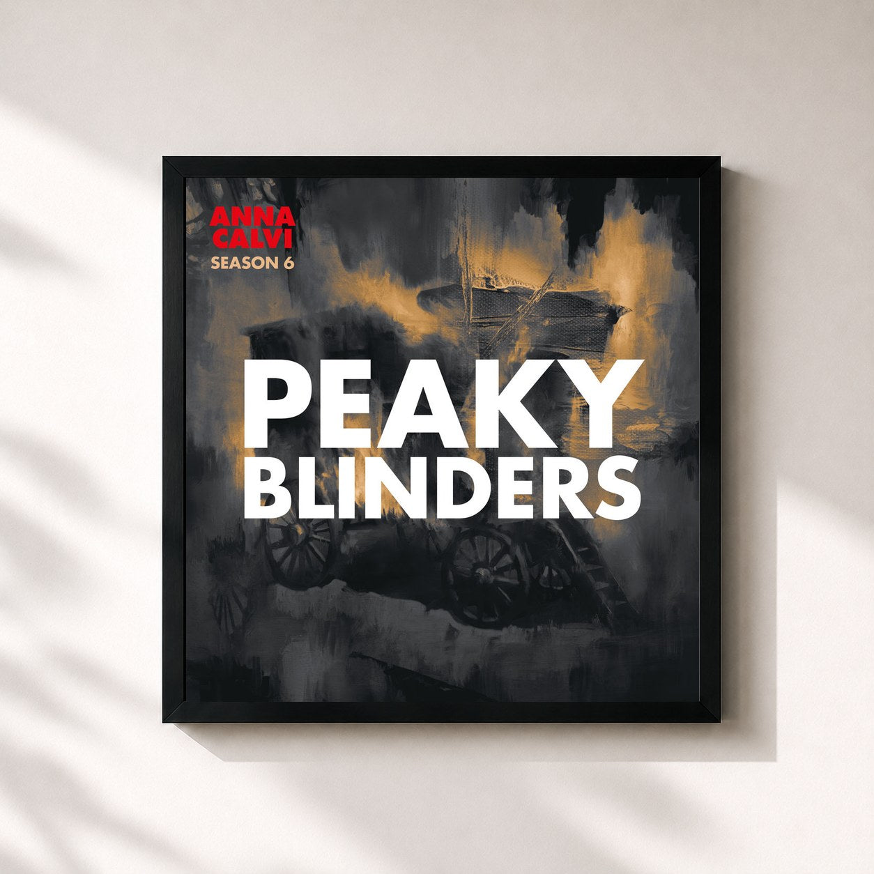 #noir Tableau carré de l'album Peaky Blinders: Season 6 (Original Score) de Anna Calvi, cadre noir 32x32 cm