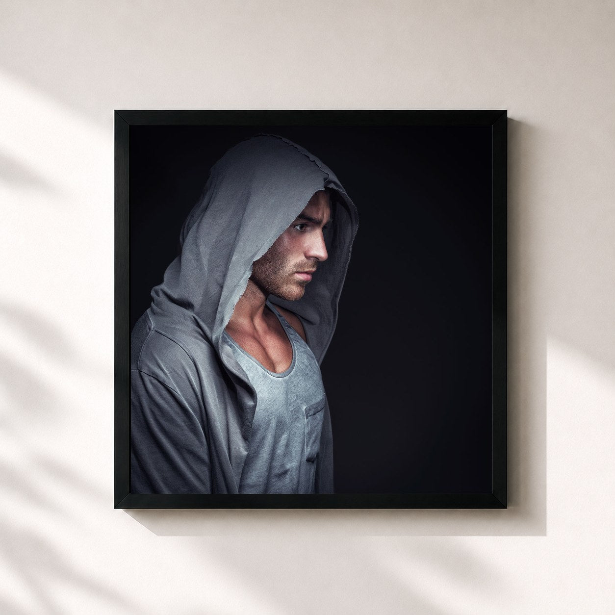 #noir Tableau carré de l'album Ultraviolett 2 de Metrickz, cadre noir 32x32 cm