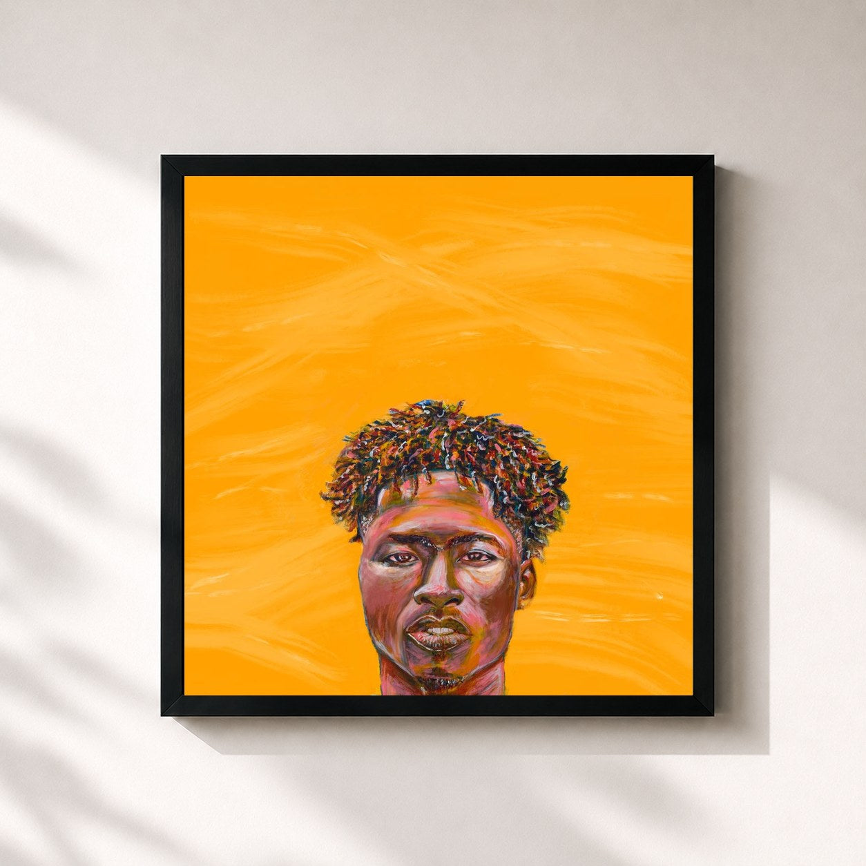 #noir Tableau carré de l'album Painted (Deluxe Edition) de Lucky Daye, cadre noir 32x32 cm